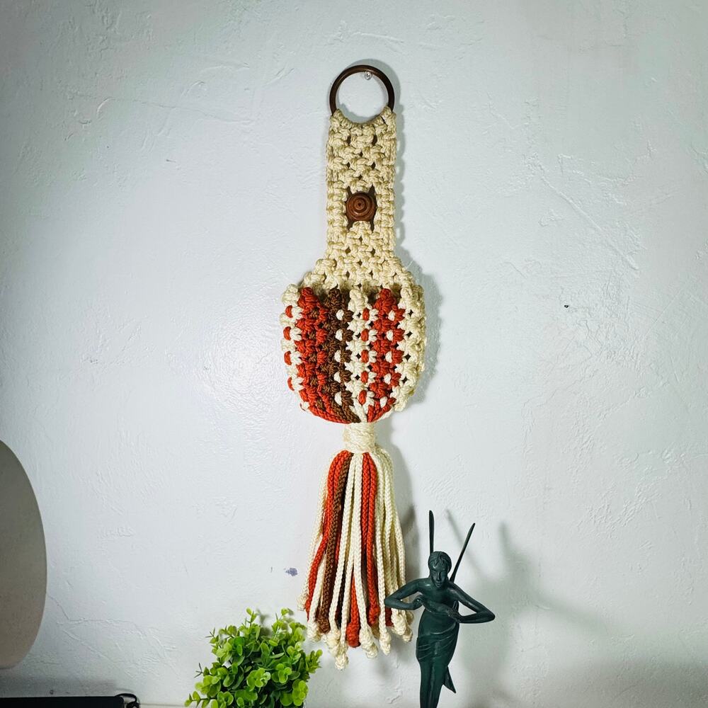 Handmade Macrame Wall Pocket Boho‎ Hanging Organizer